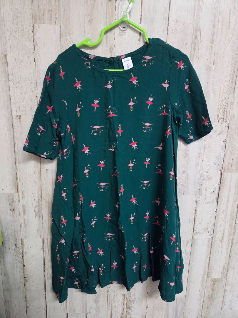 green old navy ballerina dress, girl 5t