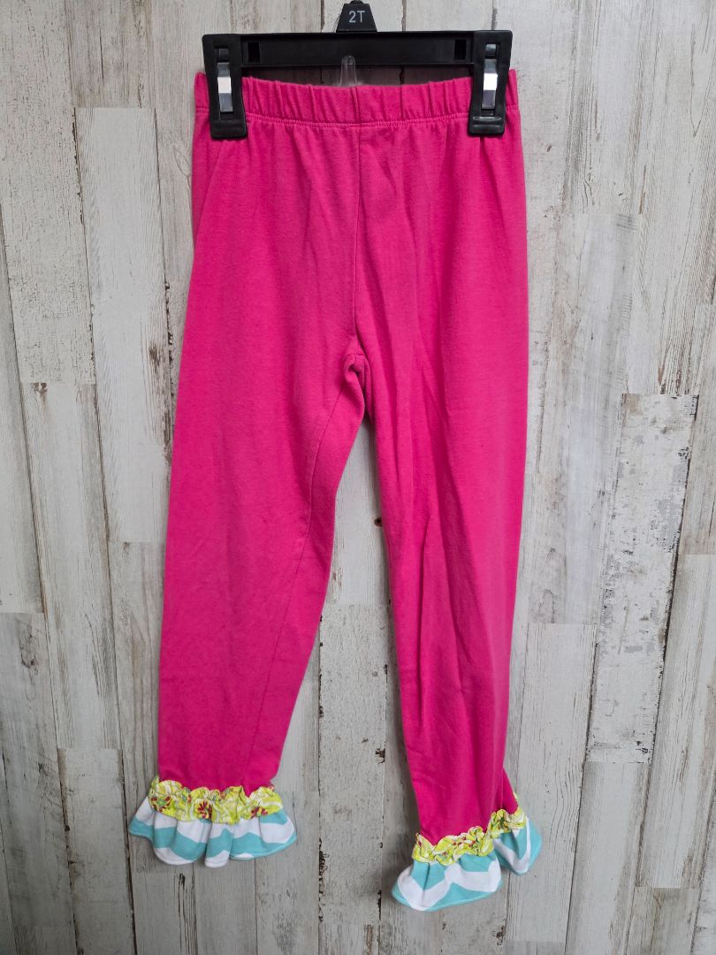 pink counting daisies ruffle bottom pants, girl 6