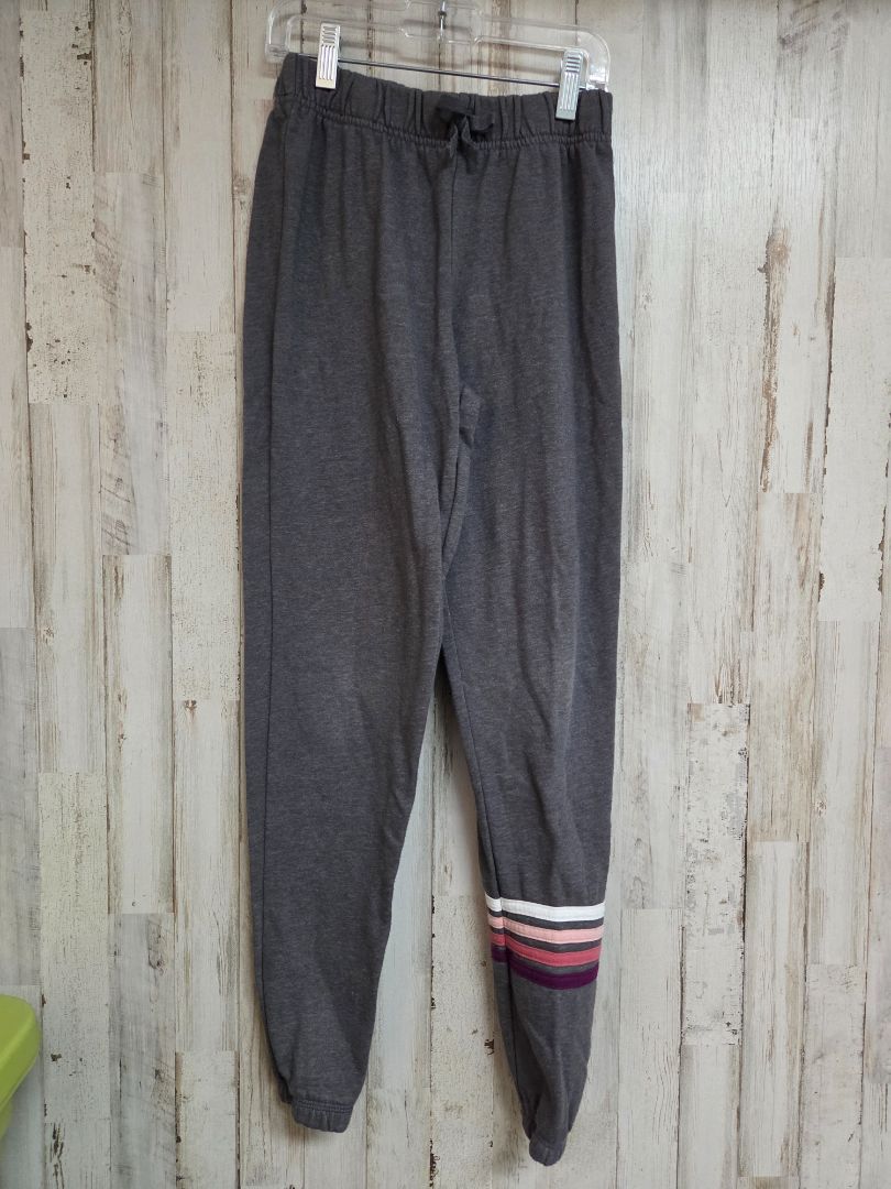 grey childrens place striped joggers, girl 10/12