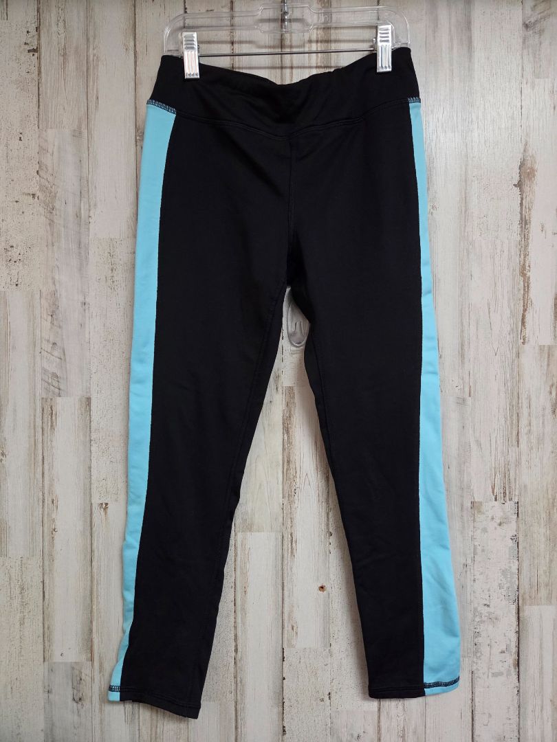 black athletic works striped leggings, girl 10/12