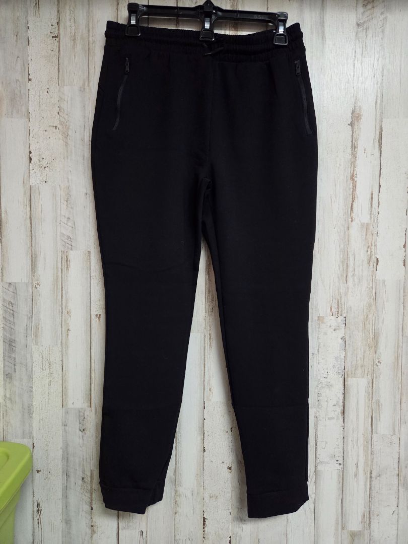 black old navy fleece joggers, girl 14/16