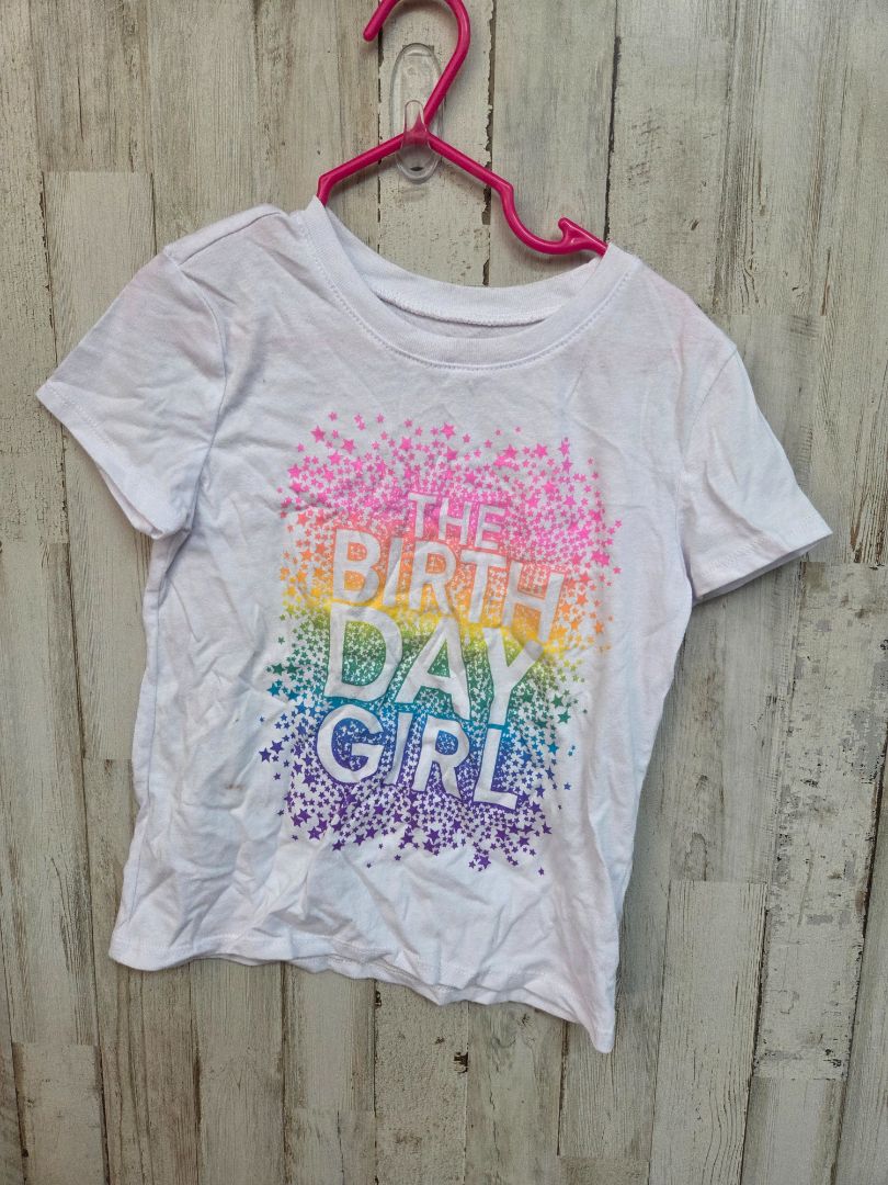 WHITE CHILDRENS PLACE BIRTHDAY GIRL TEE, GIRL 5/6