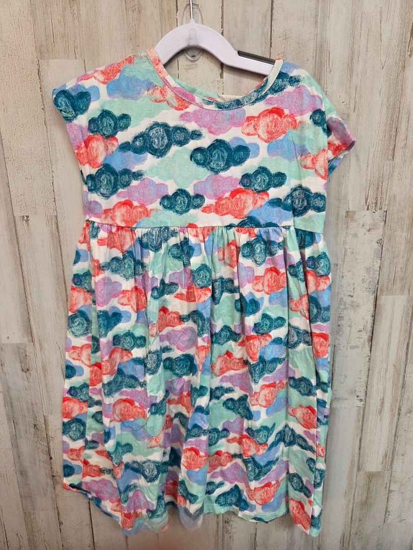 GREEN NORDSTROM CLOUD PRINT COTTON DRESS, GIRL 7