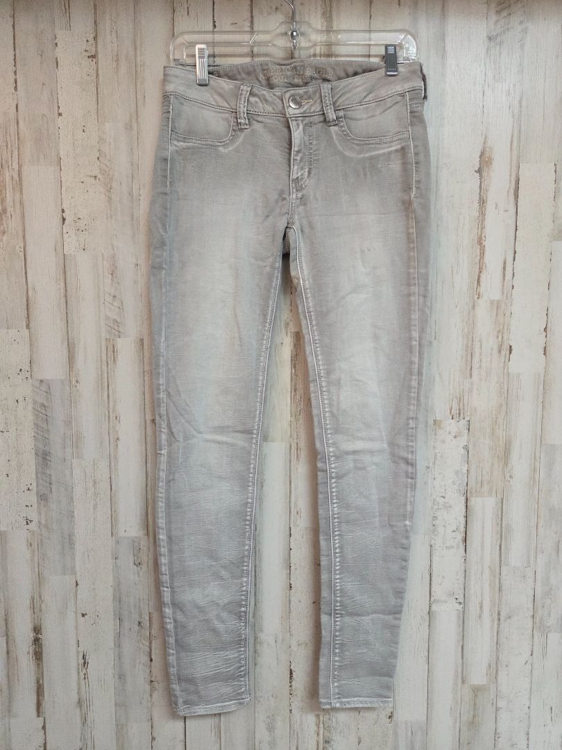 GREY AMERICAN EAGLE SZ4 STRETCH JEGGINGS, LADIES S