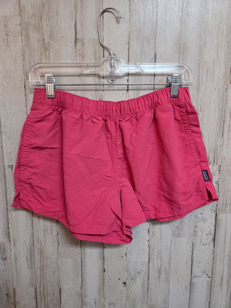 PINK PATAGONIA POCKET SHORTS, LADIES M