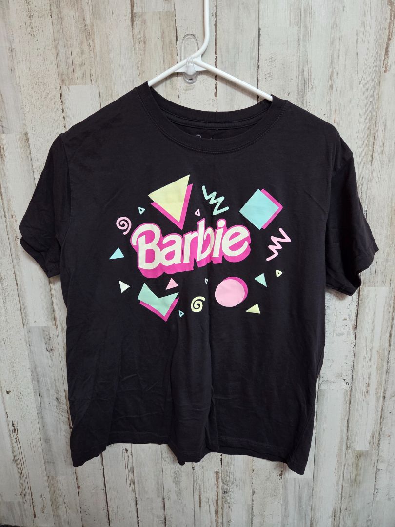 BLACK BARBIE 80S LOGO TEE, LADIES L