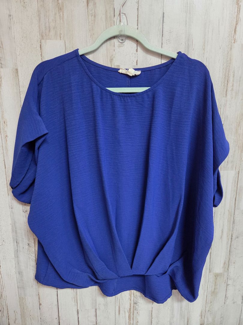 BLUE ENTRO FLOWY TOP, LADIES M