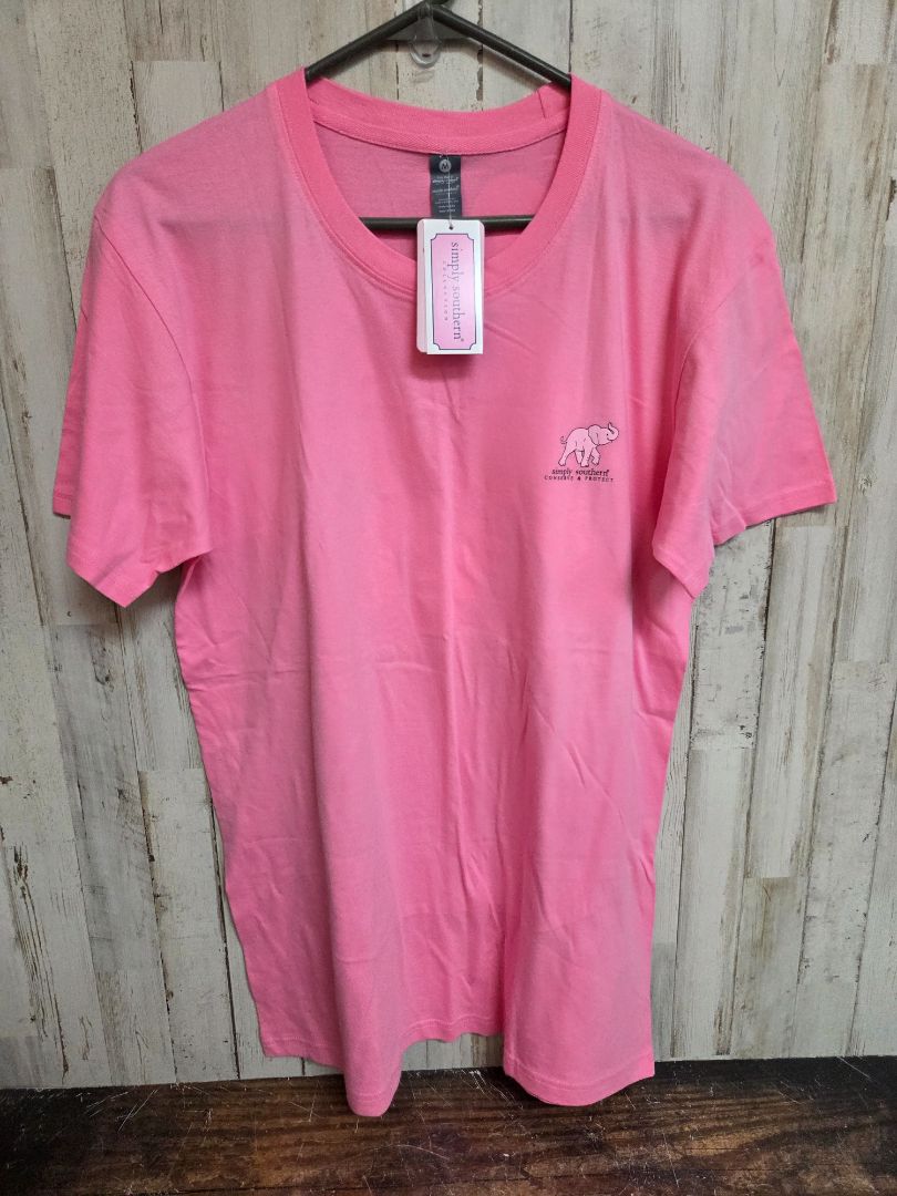 PINK SIMPLY SOUTHERN ELEPHANT TEE, LADIES M