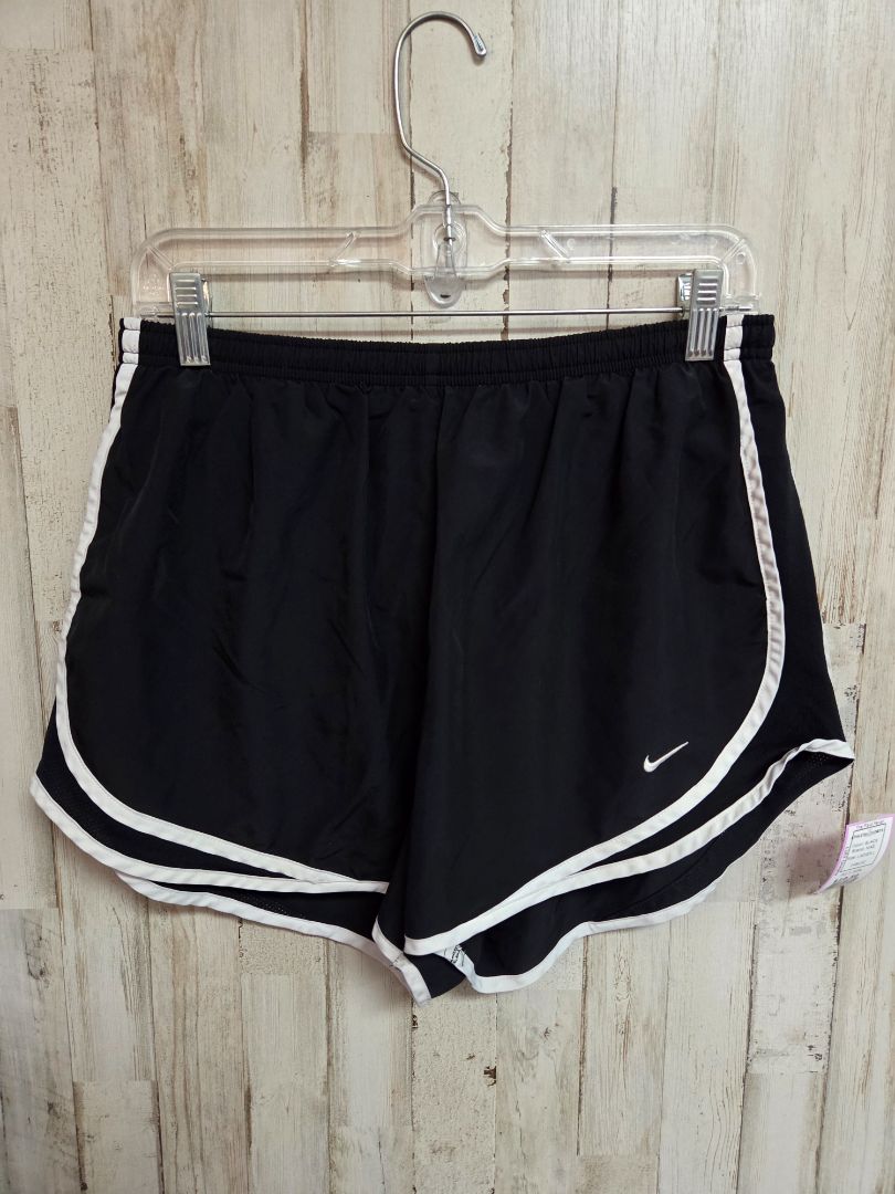 BLACK NIKE ATHLETIC SHORTS, LADIES L