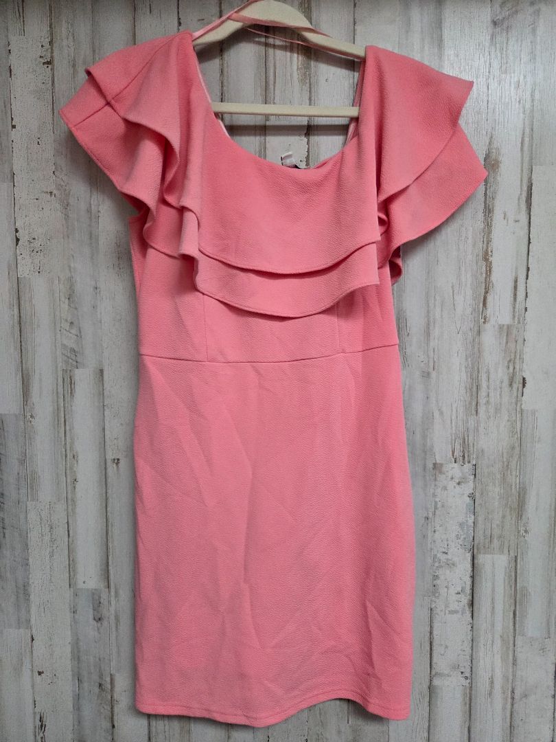 PINK SHE + SKY RUFFLE DRESS, LADIES S
