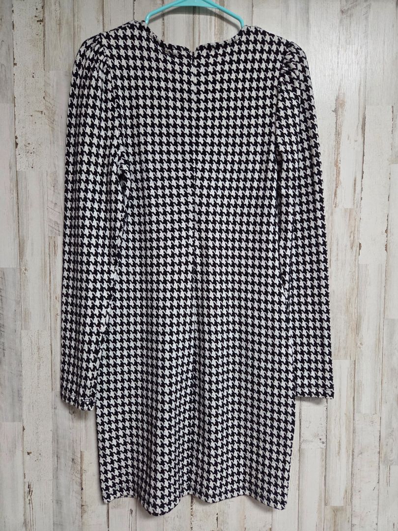 black/white Who What Wear NEW houndstooth dress, LADIES S