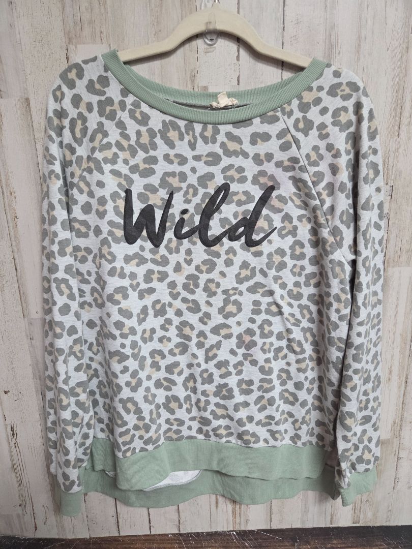 grey hem & thread wild cheetah pullover, LADIES M