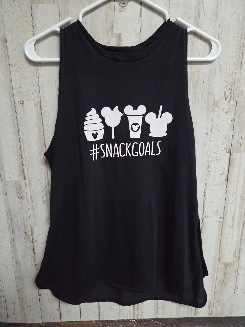 black athletic works disney snack goals tank, LADIES L