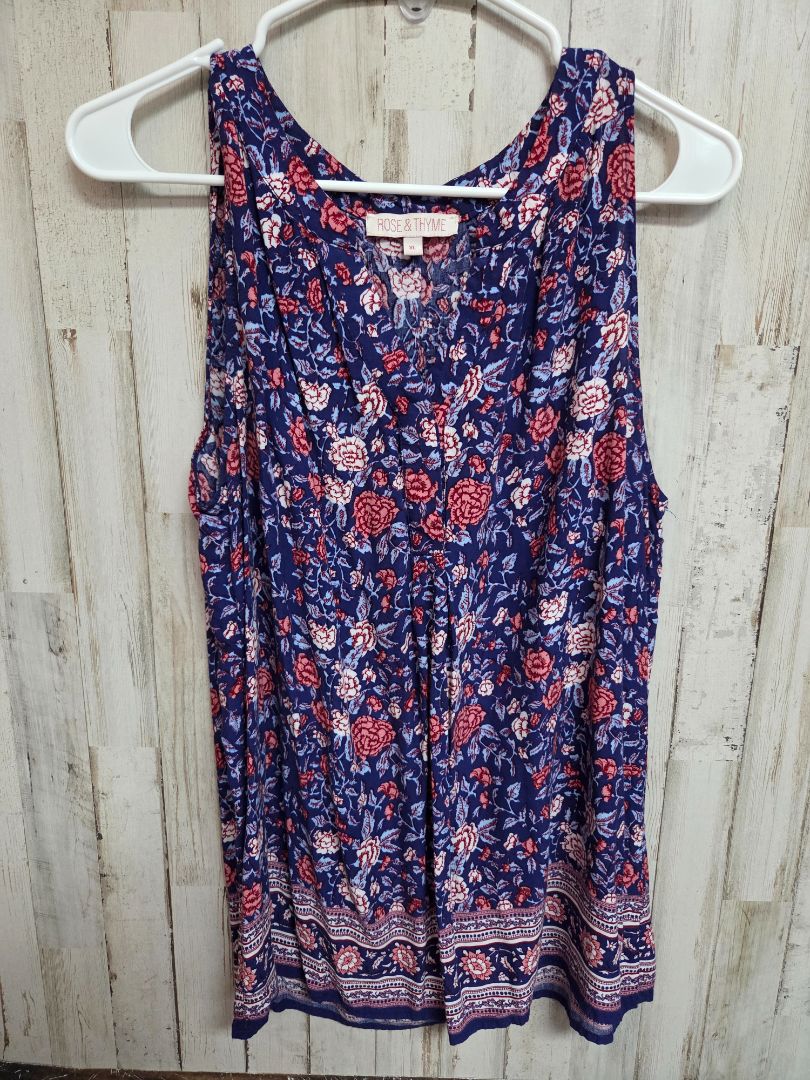 blue rose & thyme floral tank, LADIES XL