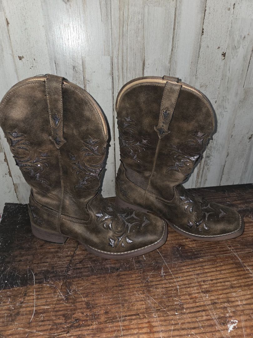 BROWN ROPER COWGIRL BOOTS, SHOES A8.5