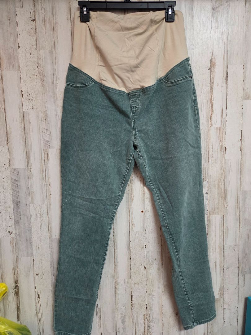GREEN ISABEL MATERNITY SZ12 SKINNY JEANS, LADIES L