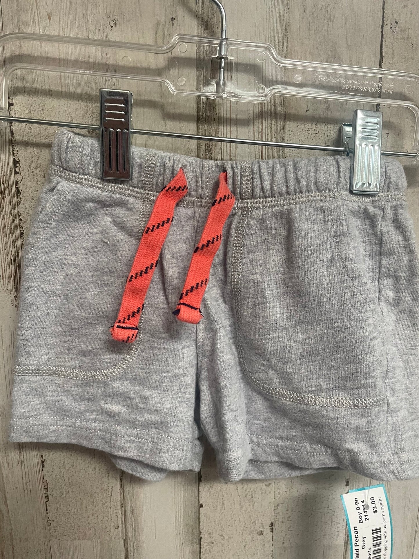 Grey Carters 9m Cotton Shorts, Boy 0-9m