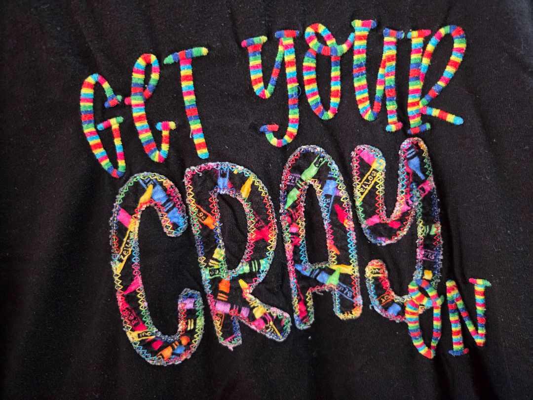 BLACK GEORGE CRAY ON TEE, LADIES M