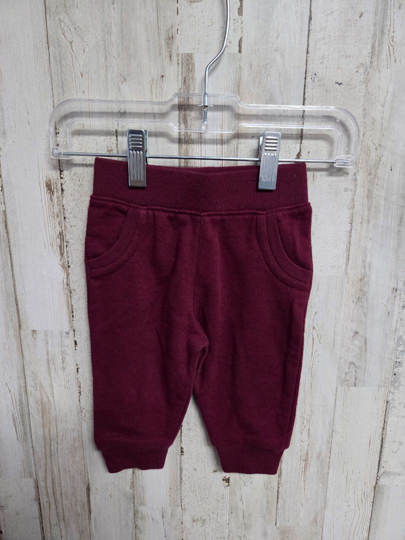 MAROON GARANIMALS JOGGERS, BOY 3-6M