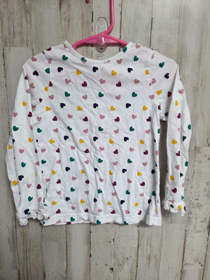 white goodlad heart longsleeve, girl 4t