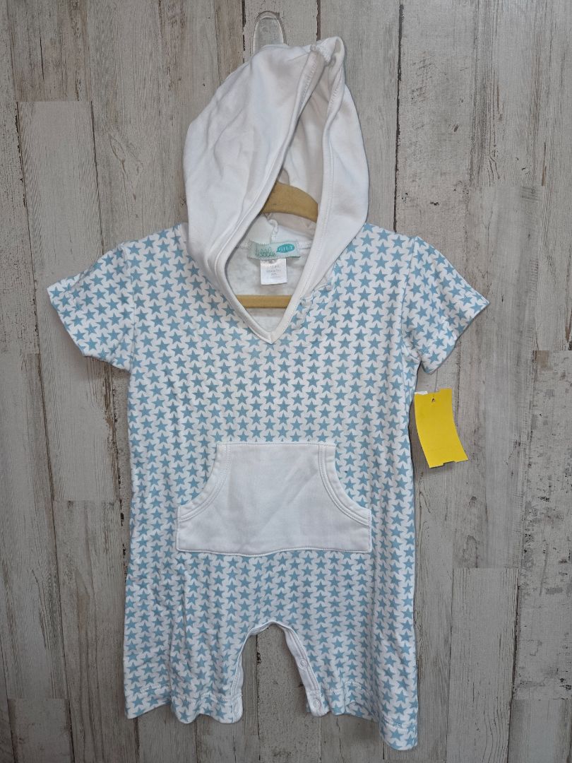 White Little Star hooded romper, Boy 6-12M