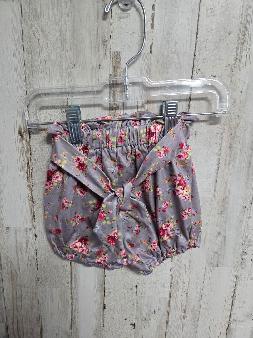 grey boutique floral shorts, girl 12-18m