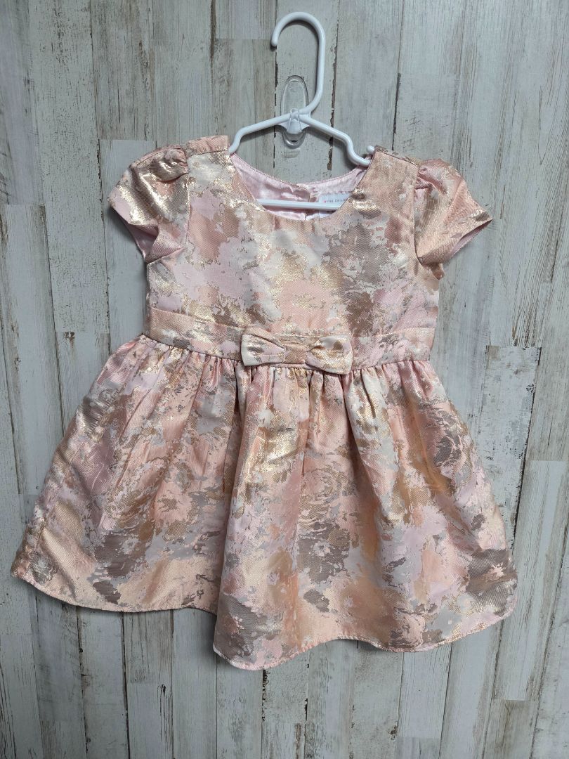 rose childrens place metallic dress, girl 3t