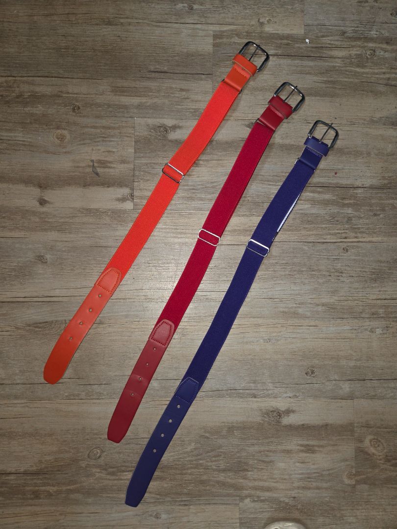 red/purple/orange champro 3pc softball belts