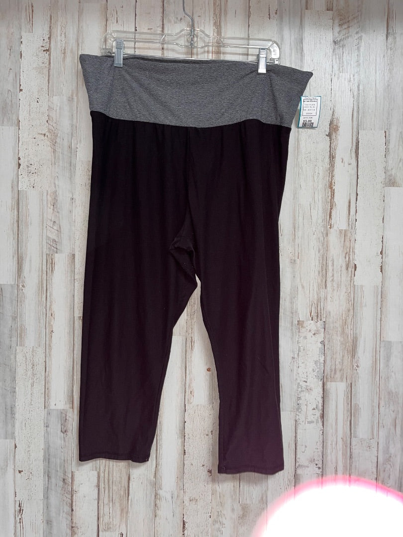 BLACK NO BO COTTON LEGGINGS, LADIES XL