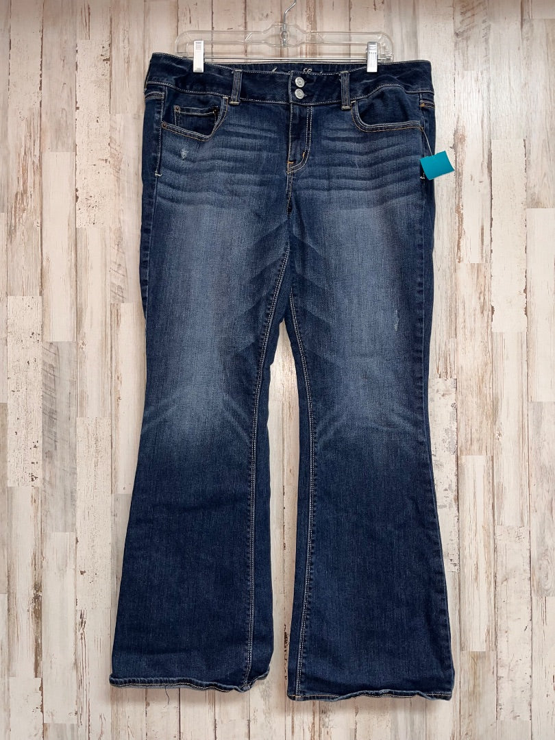 DENIM AMERICAN EAGLE FLARE JEANS SZ 14, LADIES XL