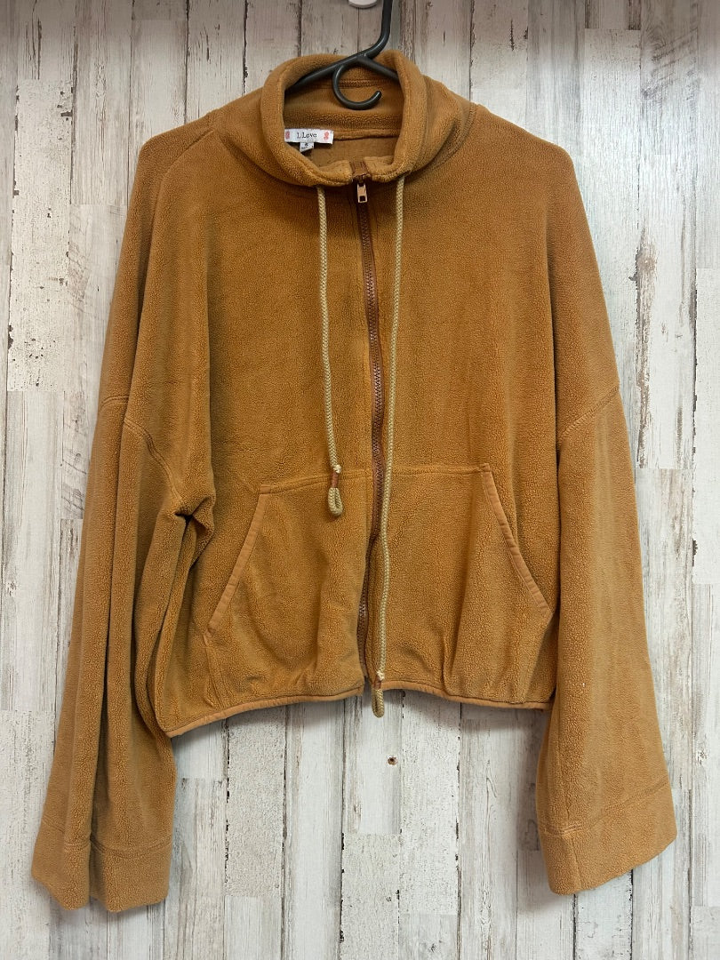TAN L LOVE FLEECE ZIP JACKET, LADIES S