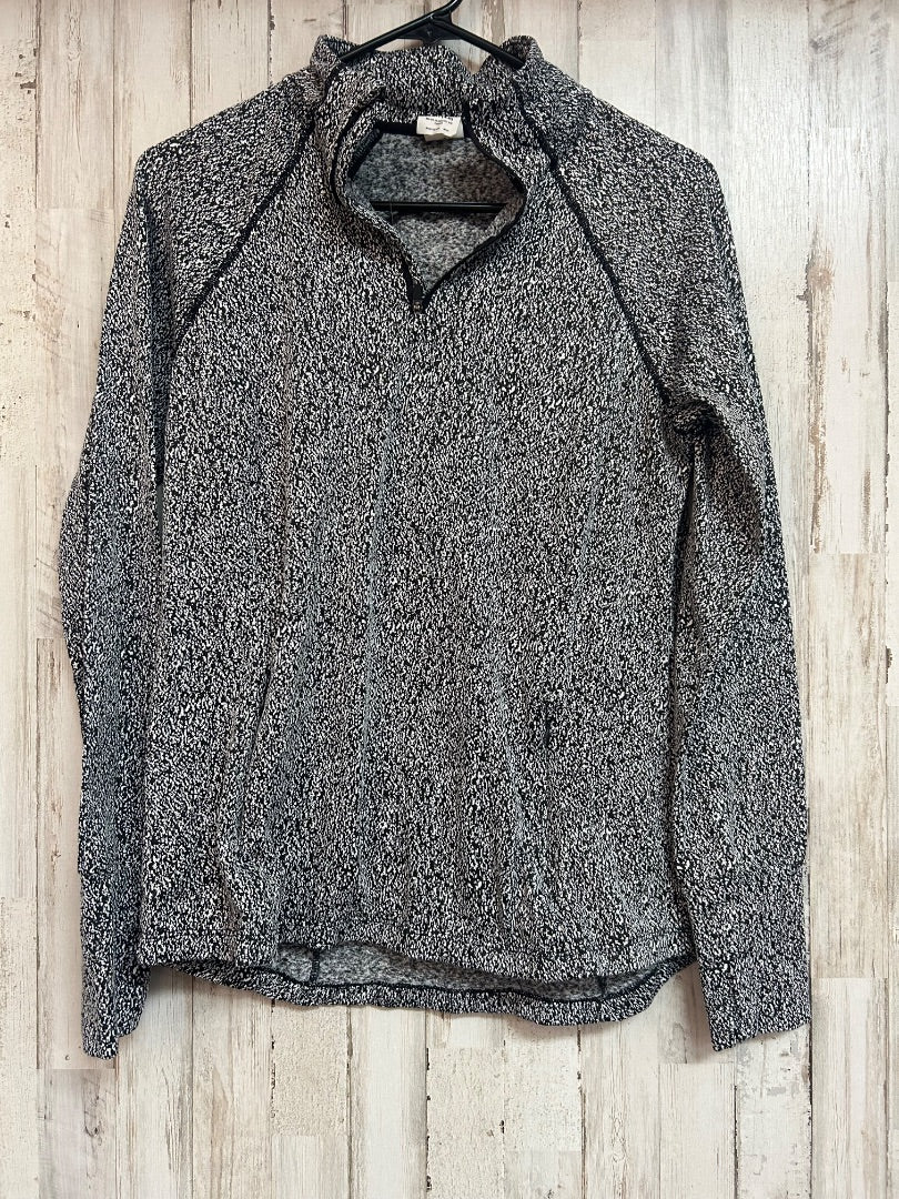 BLACK AVIA SPECKLED HALF ZIP PULLOVER, LADIES S