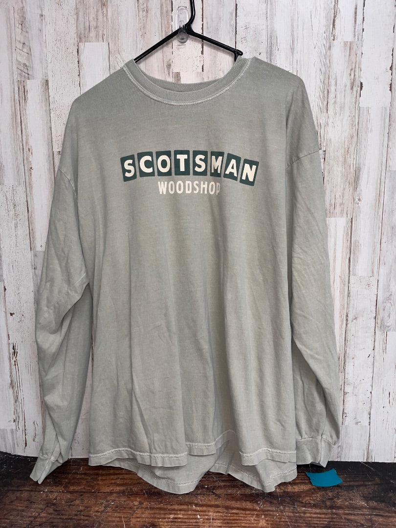 GREEN COMFORT COLORS SCOTSMAN LONG SLEEVE TEE, LADIES 2X