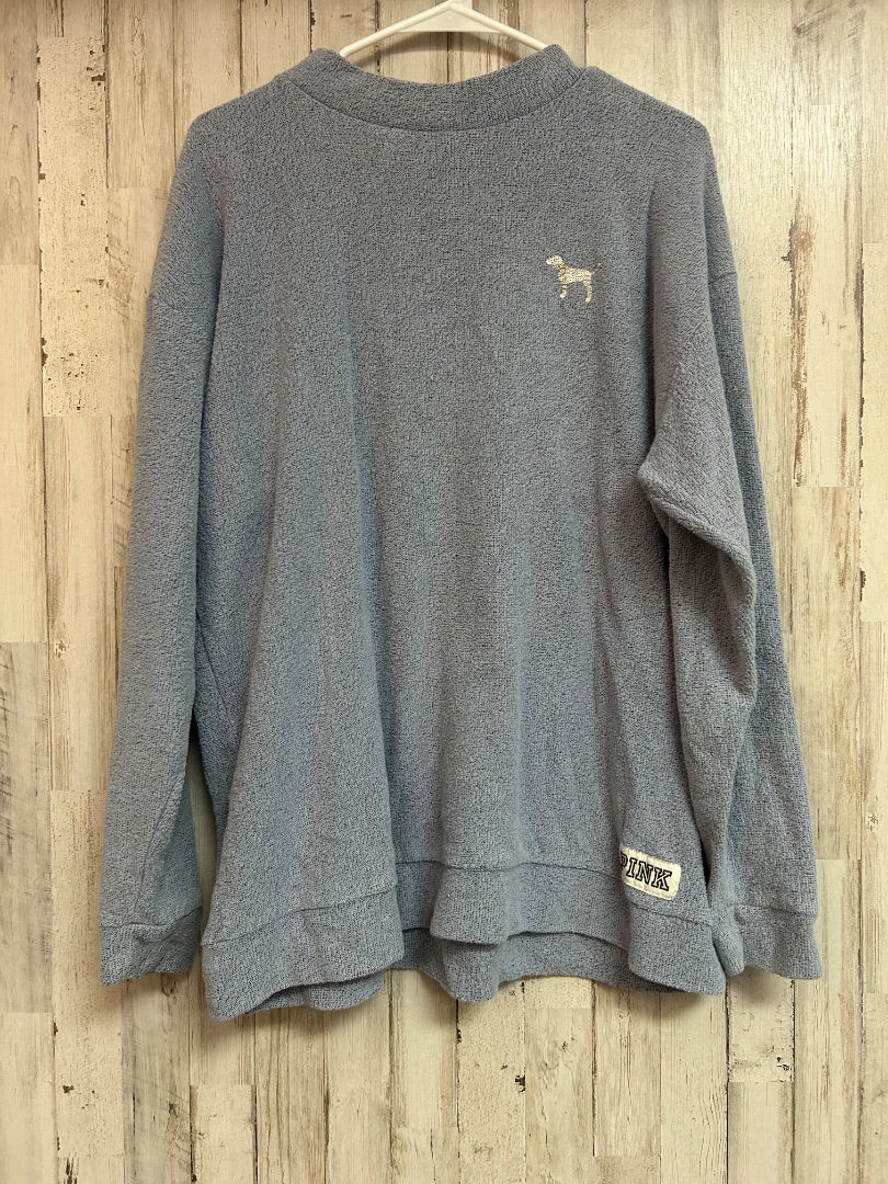 LIGHT BLUE VICTORIAS SECRET TEXTURED SWEATER, LADIES L