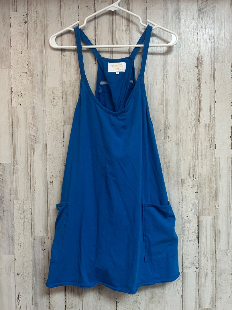 BLUE SIMPLY SOUTHERN COTTON ROMPER DRESS, LADIES L