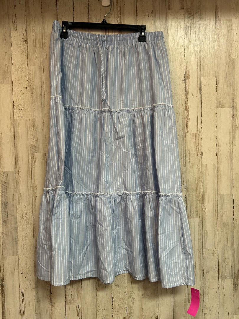 LIGHT BLUE CELEBRITY PINK STRIPE TIER SKIRT, LADIES L
