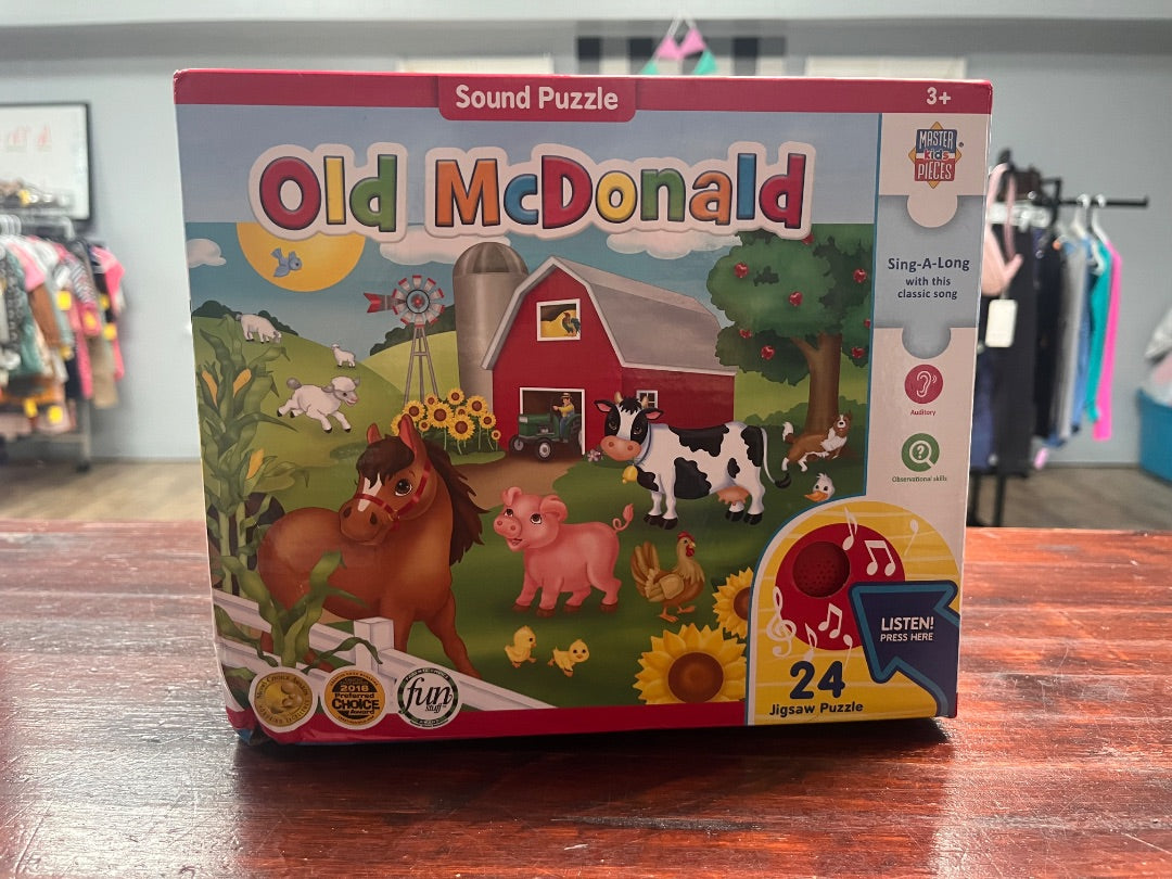 RED MASTER KID PIECES OLD MCDONALD SOUND PUZZLE