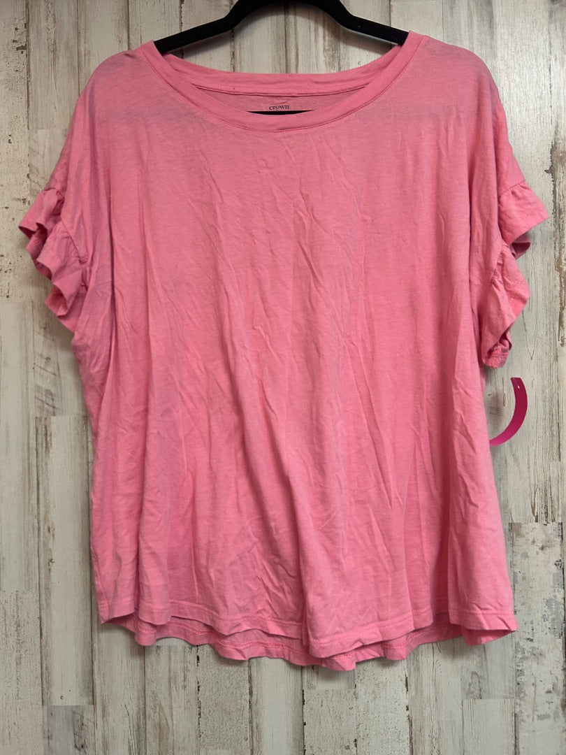 PINK CROWN & IVY COTTON TEE, LADIES XL