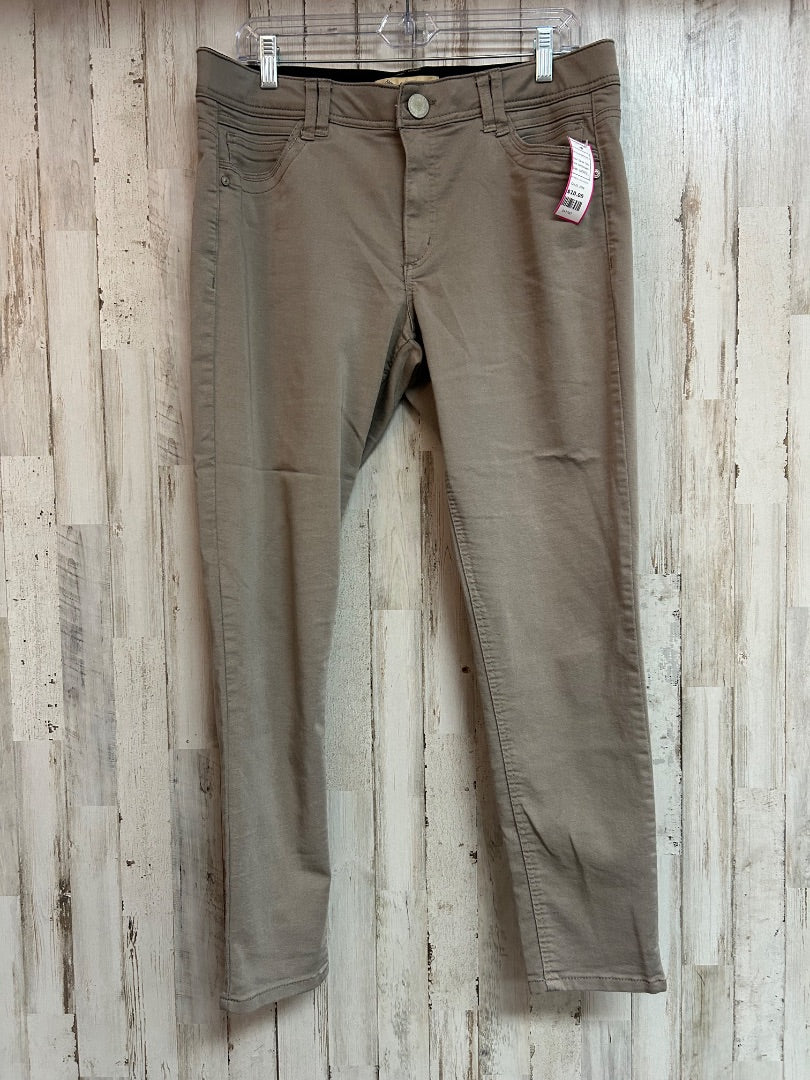 DARK TAN DEMOCRACY STRETCH SKINNIES SZ 12, LADIES L