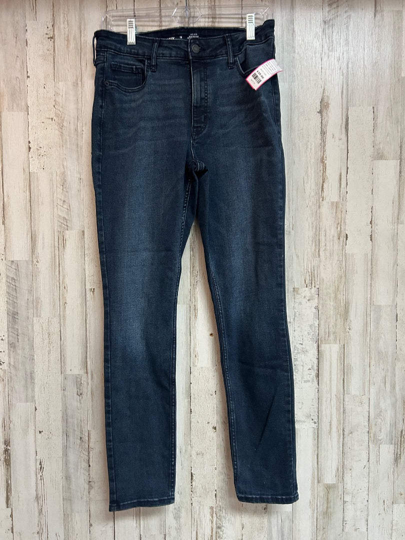 DARK DENIM OLD NAVY SZ 12 ROCKSTAR SUPER SKINNIES, LADIES L