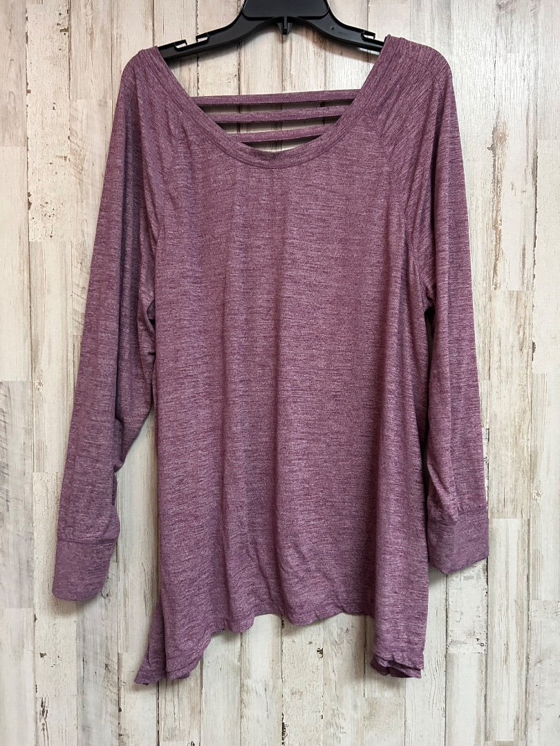 PLUM REFLEX SOFT HEATHERED TOP, LADIES 2X
