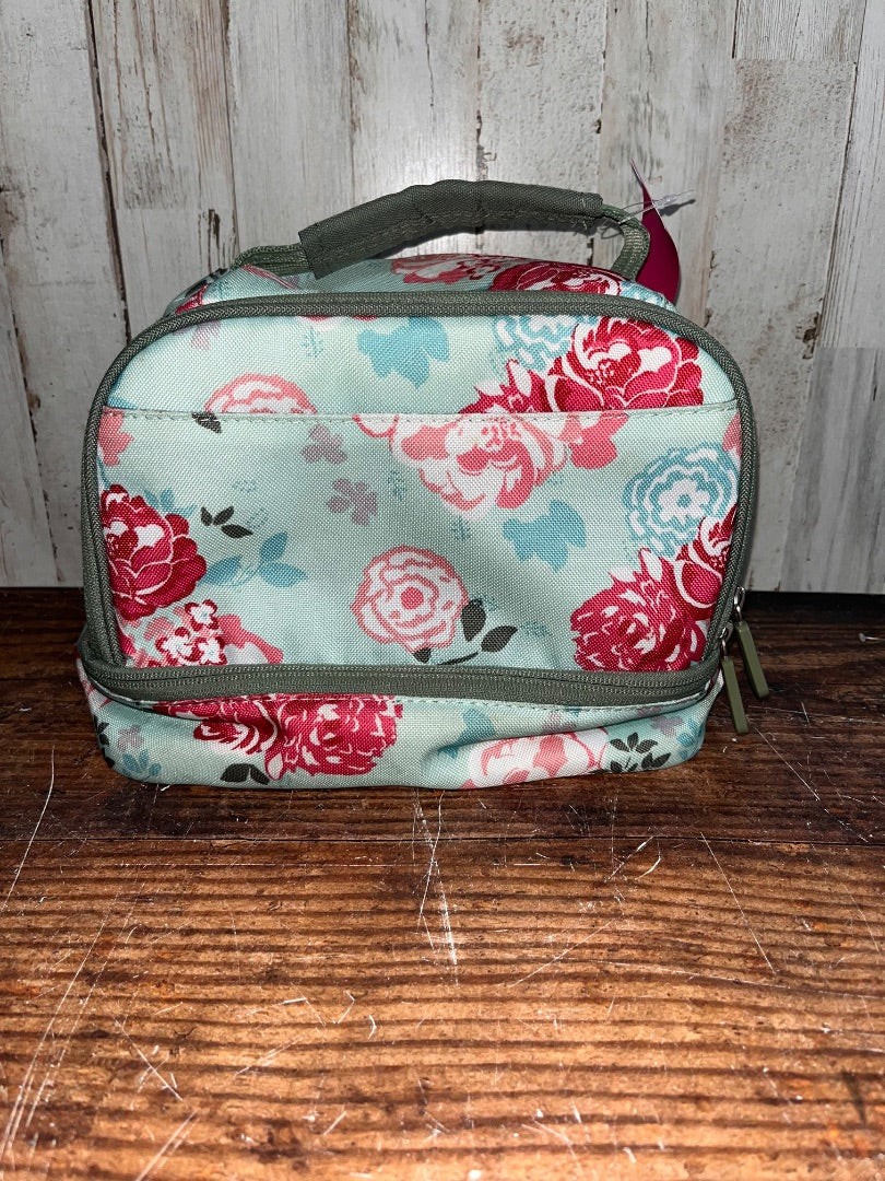 MINT FLORAL LUNCH TOTE