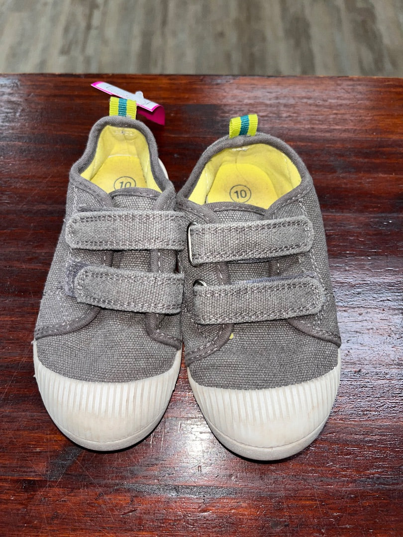 GREY CAT & JACK DOUBLE STRAP VELCRO CANVAS SHOES, SHOES 10