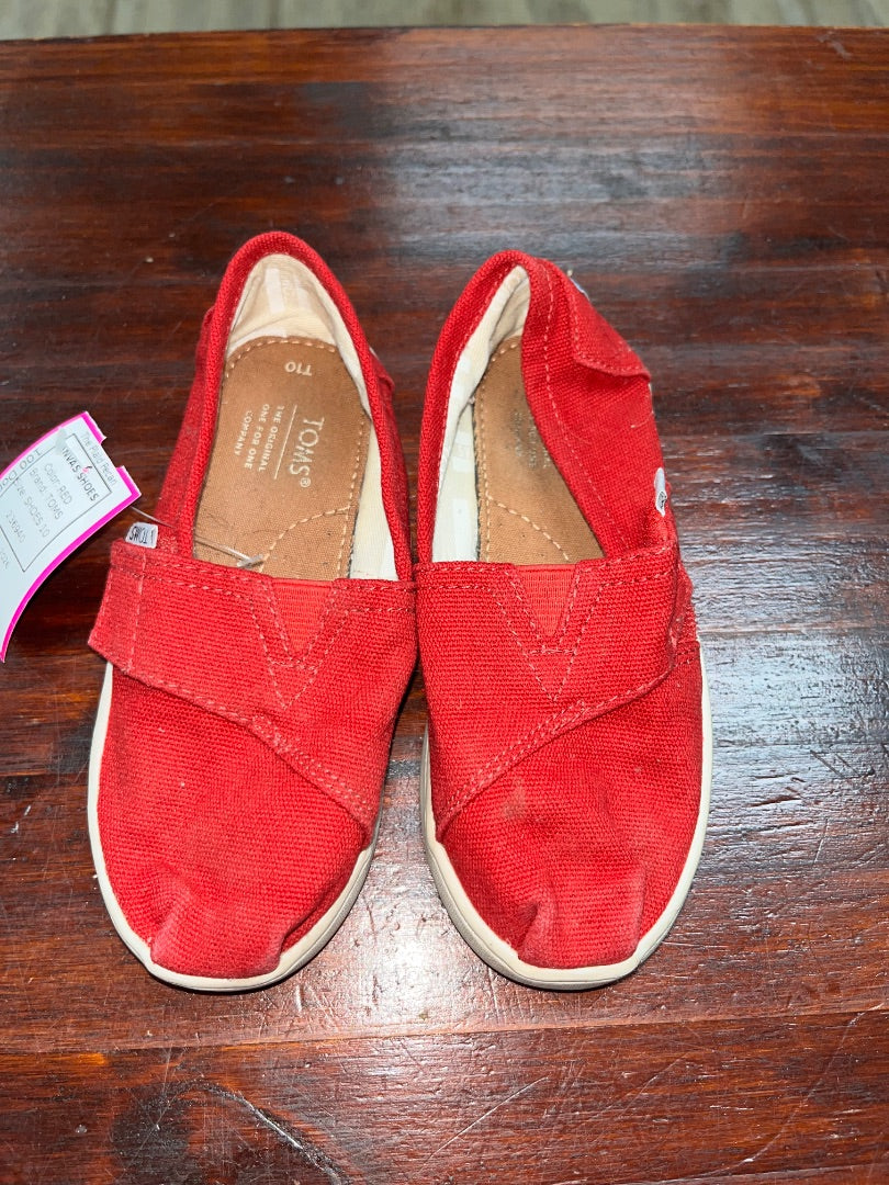 RED TOMS CANVAS SHOES, SHOES 10