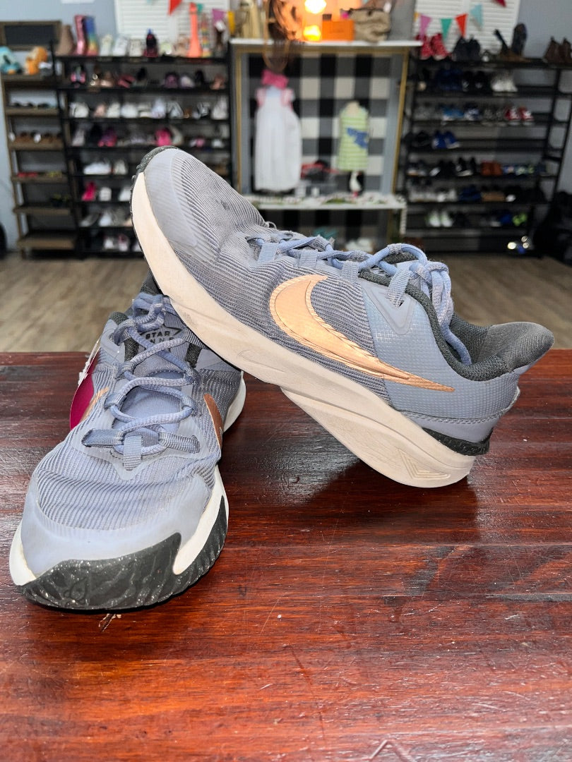 BLUE/ROSE GOLD NIKE STAR RUNNER SNEAKERS, SHOES Y5.5