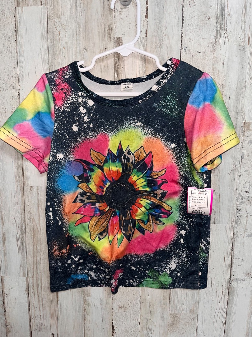 BLACK SHEIN SUNFLOWER TOP, GIRLS 5