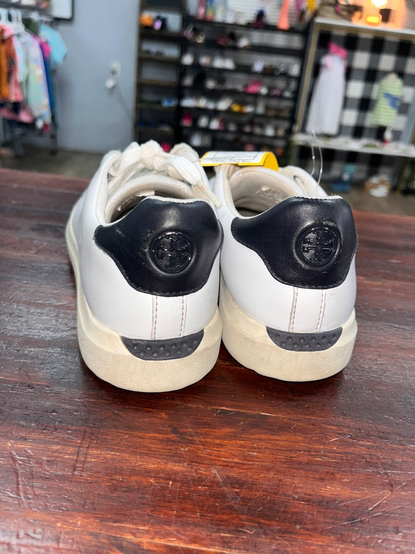 WHITE TORI BURCH LEATHER SNEAKERS, SHOES A7.5