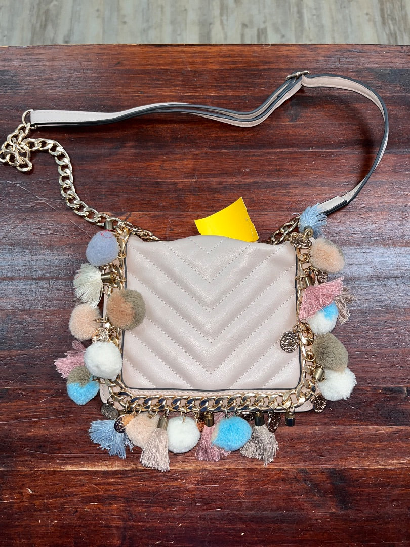 MAUVE ADLO POM POM TRIM CROSS BODY