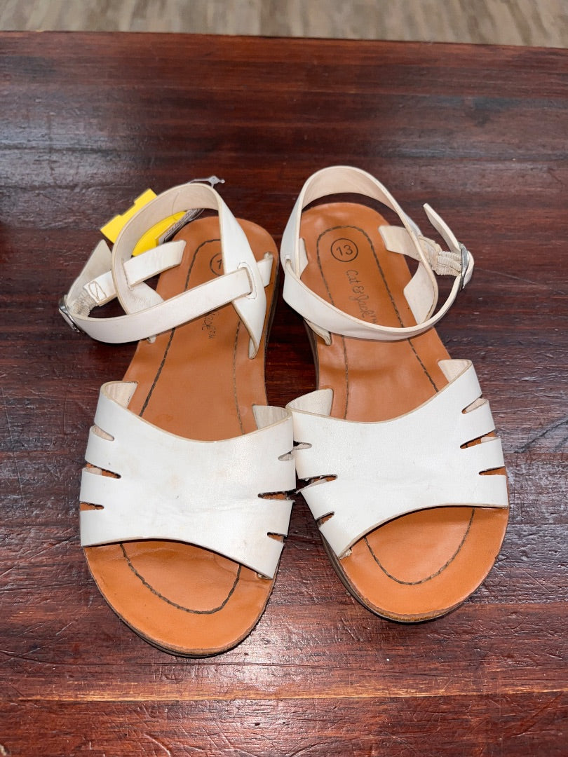 WHITE CAT & JACK BUCKLE STRAP SANDALS, SHOES 12