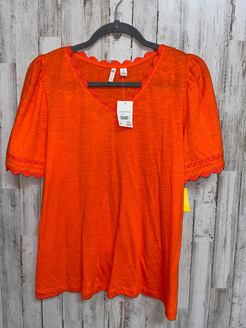 ORANGE CATO NEW SCALLOP EDGE TEE, LADIES S